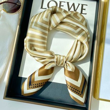 杭州絲綢桑蠶絲絲巾韓國條紋波點真絲圍巾中方巾春季百搭披肩