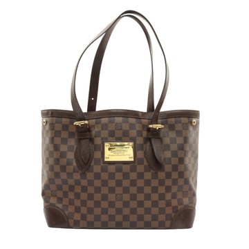 LOUIS VUITTON LV 路易威登 Hampstead MM 肩背包 棕色 棋盤格帆布 N51204 霉斑 【二手名牌BRAND OFF】