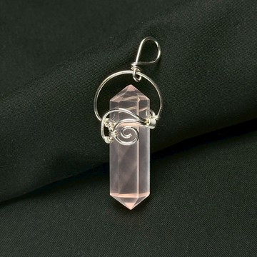 圖桑帶回 | 粉晶 滿滿愛的能量 天然水晶項鍊 史達林純銀 美國藝術家Scott手工製作 T240305-032