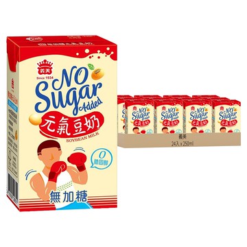 義美 元氣無糖豆奶  250ml  24入