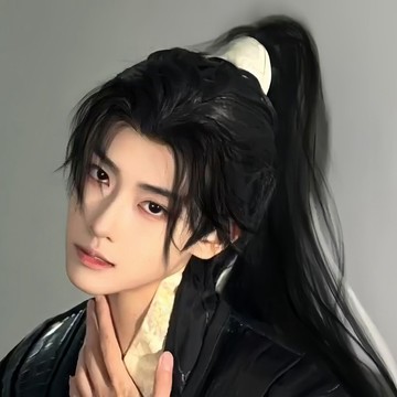 ✨可開發票#古著假髮 古風假頭男新中式高馬尾 國風假頭髮 黑蓮花攻略手冊cos英氣俠士 高馬尾短髮武俠大師兄
