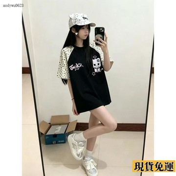 🌟全場免運🌟 輕亞風星星刺繡小貓  短袖  插肩設計寬鬆2026學生韓系 上衣