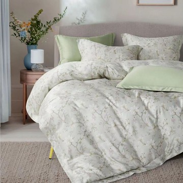 AGAPE雅家倍 - 60支天絲床包兩用被四件組-幽蘭清露