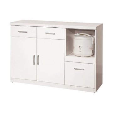 文創集 巴克4尺三抽拉盤低餐櫃/收納櫃-121x41x84cm免組