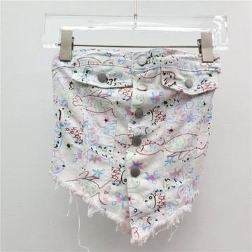 ParrotFashion塗鴉印花露背背心女夏季緊身無袖外穿設計感辣妹抹胸上衣