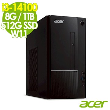 Acer 宏碁 Aspire TC-1775 家用電腦 (i3-14100/8G/1TB+512G SSD/W11)