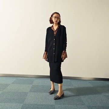 【NaSuBi Vintage】羊毛針織日本製裙式古著套裝