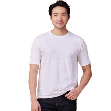 BARONECE 迷彩網狀透氣T恤_白(331510-01)