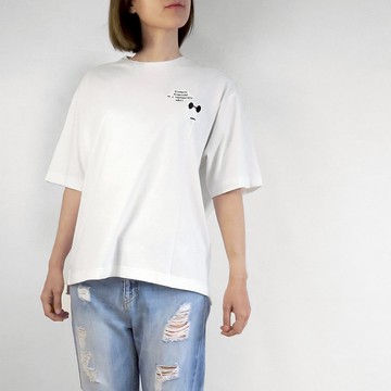 【Mr. T】雙色 T 恤 白色 x 白色