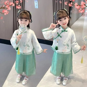 兒童洋裝 男女童漢服套裝 初夏國風改良國學服 幼兒童氣質國潮演出服 漢元素古風套裝 中大童童裝漢服【不二雜貨】