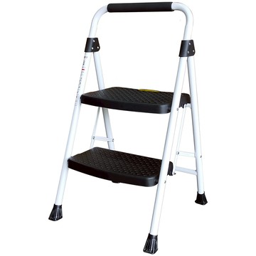 【U-CART 優卡得】二階家用梯附安全鎖-C款白色(鐵梯)