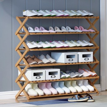 折疊鞋架鞋架多層防塵簡易鞋柜宿舍家用收納神器網紅木制折疊伸縮