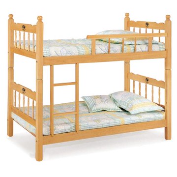 【唯熙傢俱】妮可3尺檜木色單欄雙層床