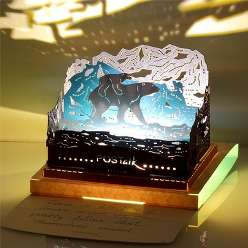 極地動物 - POSTalk 紙藝術立體光影模型 動物系列