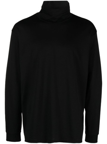Auralee - high-neck cotton T-shirt - men - Cotton - 3 - Black