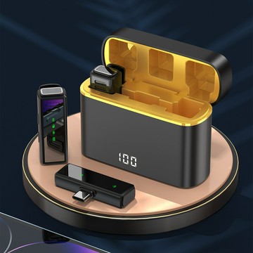 定制無線領夾麥克風廠家J88帶充電倉直播視頻智能降噪直播話筒【宜家良品百貨】