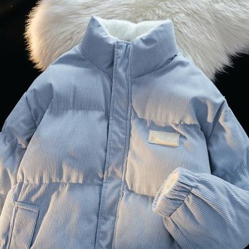 雙面穿燈芯絨立領加厚棉服女2025冬季寬松羊羔毛加絨棉衣外套棉襖