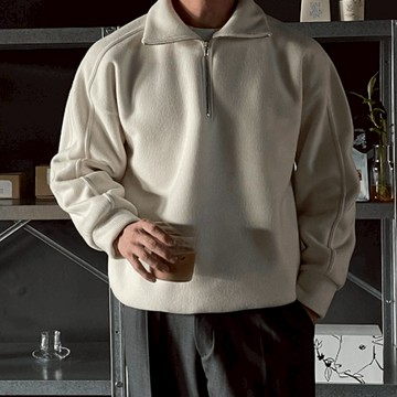 【Metanoia】🇰🇷韓製 抓絨翻領半拉鍊長袖