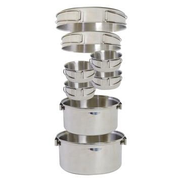 RHINO 犀牛 不銹鋼輕便套鍋  銀色  1組