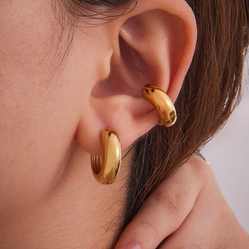 宏雲Hongyun- Xyx-不鏽鋼精緻小巧時尚耳環簡約通勤百搭ins風耳飾鍍18k金