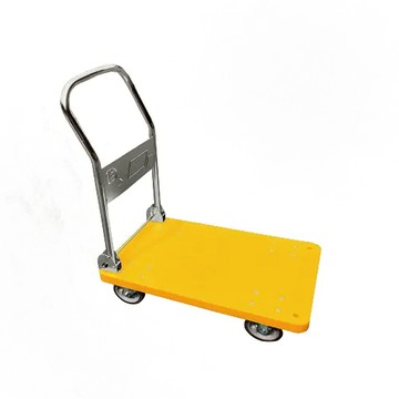 【得貹】塑鋼平板車(黃) 470x720mm 附5吋W全效輪 加強型 台灣製 /台