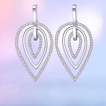 【美鑽銀飾】CZ純銀垂墜耳環 – 盡顯優雅魅力| Montresor Infini