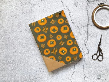 手作布書衣。可調式書衣。柿柿如意