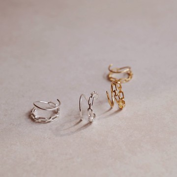 W 雙圈螺旋耳環