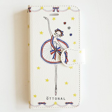 (iPhone) 巴黎火焰筆記本型智能手機殼