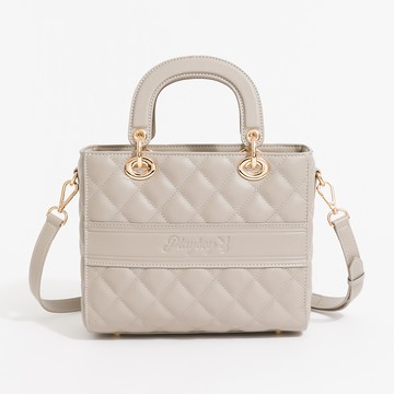 PLAYBOY-大手提包附長背帶 Loving heart系列 -灰色(542-6002-05-6)