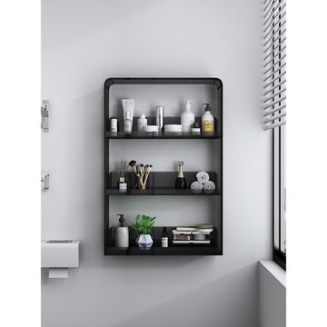 壁掛式收納架免打孔衛生間墻上亞克力雜物置物架浴室洗漱臺化妝品