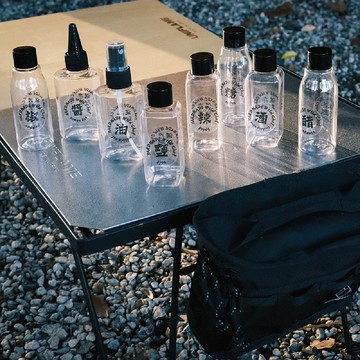 露營調味料收納套裝 附收納袋/分類貼紙 便攜式戰術分裝瓶