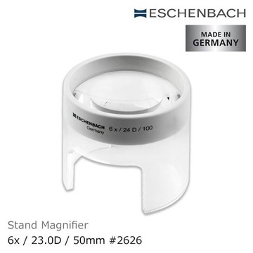 【德國 Eschenbach】6x/23D/50mm 德國製立式杯型非球面放大鏡 2626