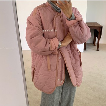 韓國寬松加厚長袖面包服女棉衣學生保暖棉服外套上衣1入