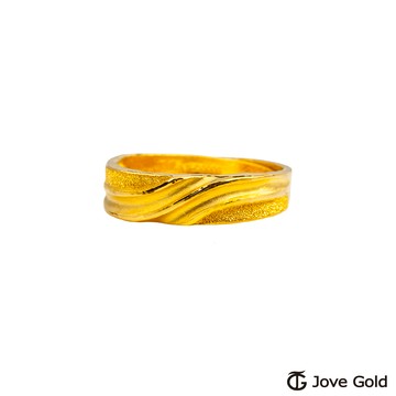 【JoveGold漾金飾】 交會黃金男戒指