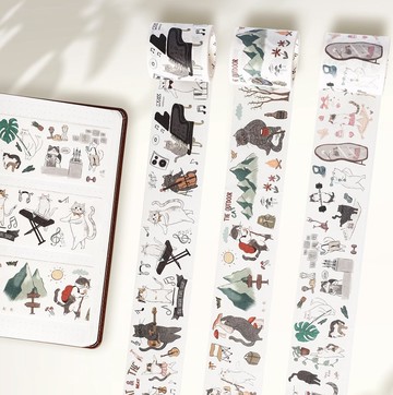 ねこ(Neko)醬 和紙膠帶 5米卷 3卷套裝