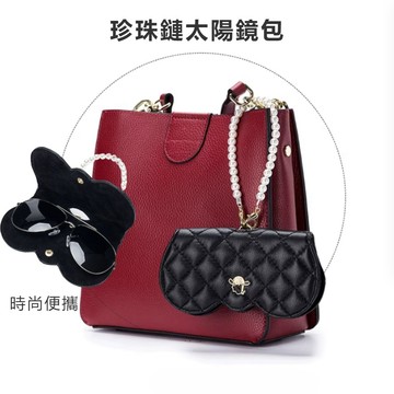 真皮便攜式墨鏡收納包 百搭太陽鏡掛包 眼鏡保護套 時尚眼鏡包