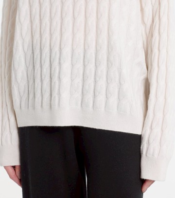 Lisa Yang Magnolie cable-knit cashmere polo sweater