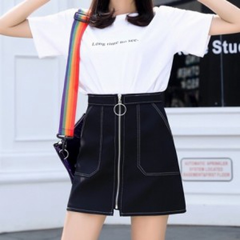 ミニスカート 前ジッパー スカート レディース ボトムス 大きいサイズ 大人可愛い 韓国ファッション プチプラ 夏 スカート 春 通販 Lineポイント最大1 0 Get Lineショッピング