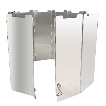 【SV61241】12片 戶外露營輕量便攜摺疊擋風板 卡式爐擋風 防風 擋火 戶外野餐登山 附收納盒