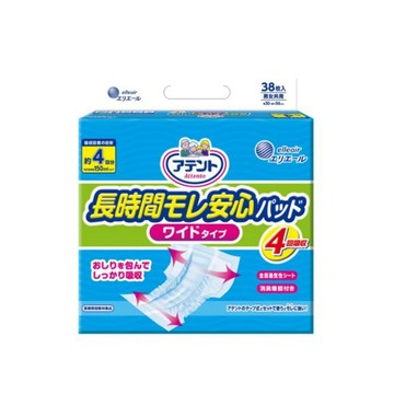 Attento (4回尿片)日本大王愛適多 日用超透氣防漏加長加寬尿片_4回吸收(38片x4包)(箱購)