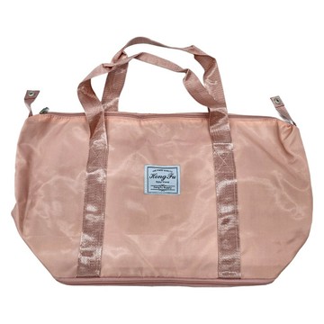 可擴充旅行袋  牛津材質  重量0.56kg  薄櫻粉