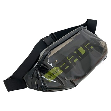 H870 透明PVC腰包/斜背包  黑色  35 x 14.5 x 8.5 厘米