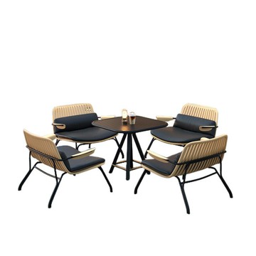 UN芭蕉戶外沙發咖啡廳西餐廳酒吧庭院燒烤店酒店露臺外擺桌椅組合[DD010109]