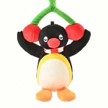 PINGU 企鵝家族 創意水果系列 櫻桃 蘋果 吊飾 絨毛掛件 可愛