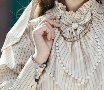 【合作限定】 詭秘之主×蒸汽大陸 佛爾思系列 荷葉邊襯衫