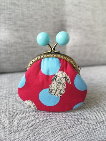 多巴胺色系 珍寶珠口金包 布藝零錢包/散紙包