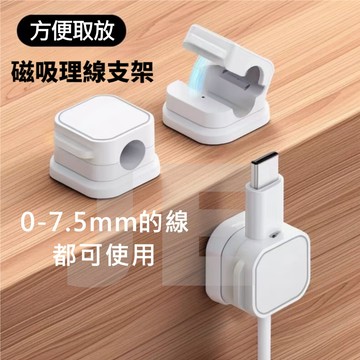 磁吸理線器 磁吸理線支架 收納夾 桌面理線器 線材收納