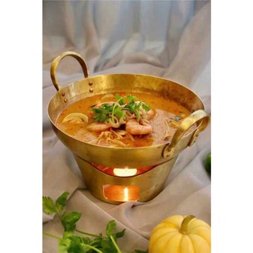 小銅鍋火鍋冬陰功銅湯鍋牛腩咖喱泰式商用銅鍋家用火鍋亞餐廳