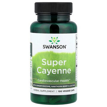 Swanson Vitamins, Super Cayenne，100 粒素食膠囊